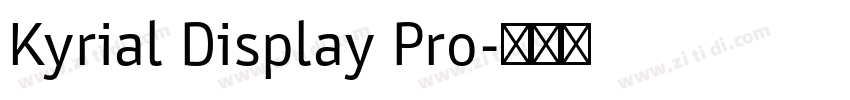 Kyrial Display Pro字体转换